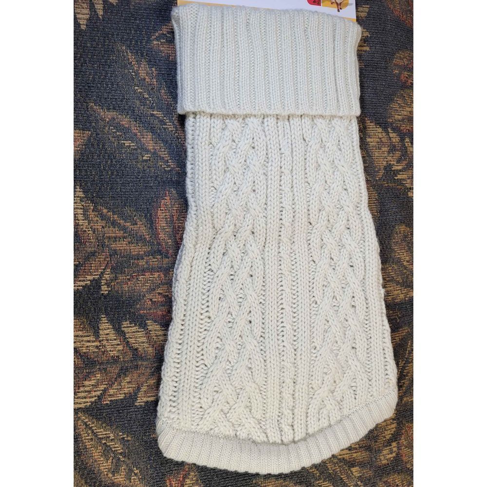 Boots & Barkley Turtleneck Cream Cable Knit Pullover Sweater- Size L- NWT